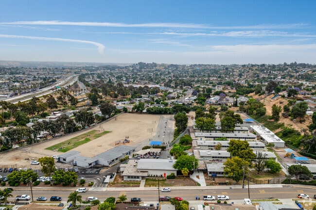 A view from above Avondale Elementary School.