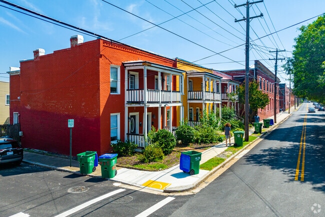 Many two-story row homes in Carver have been repurposed into student apartments.