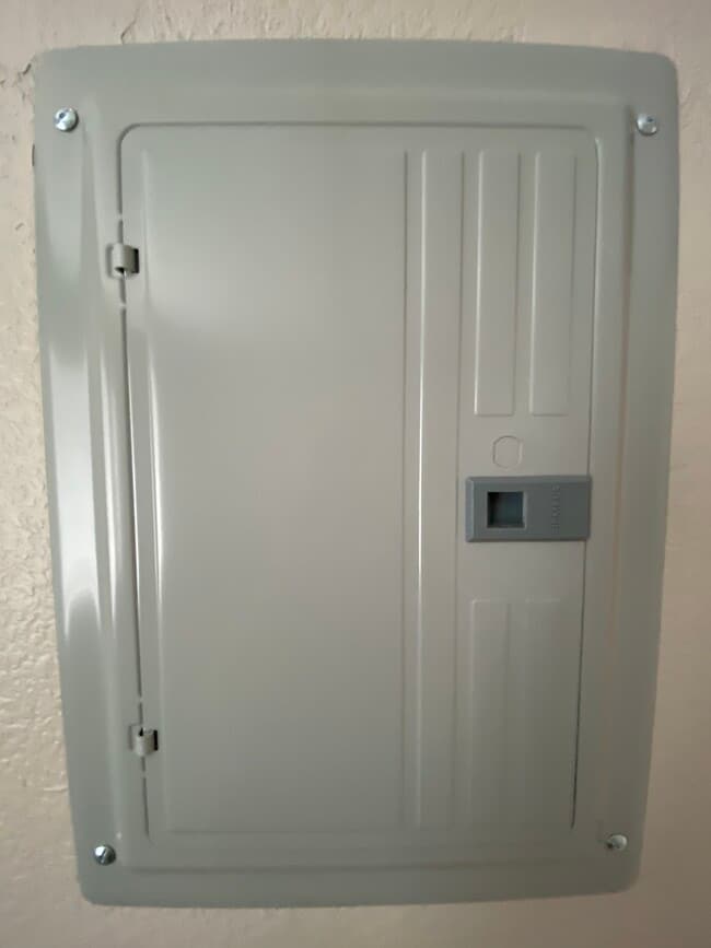Closed Electric panel cover