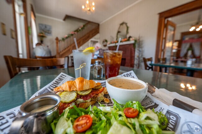Tina & Joe's Cafe offers sandwiches and other staple comforts in a historic home atmosphere.