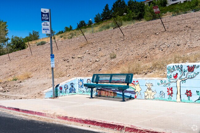 Finding public transportation is easy in Oddie Boulevard with constructed bus stops available.