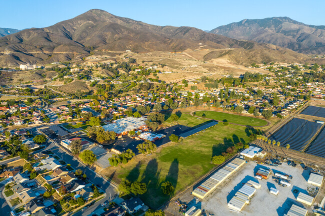 Serrano Middle School is surrounded by beautiful mountain views.