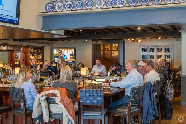 Blue Bell locals gather for drinks at the bar at the Blue Bell Inn.