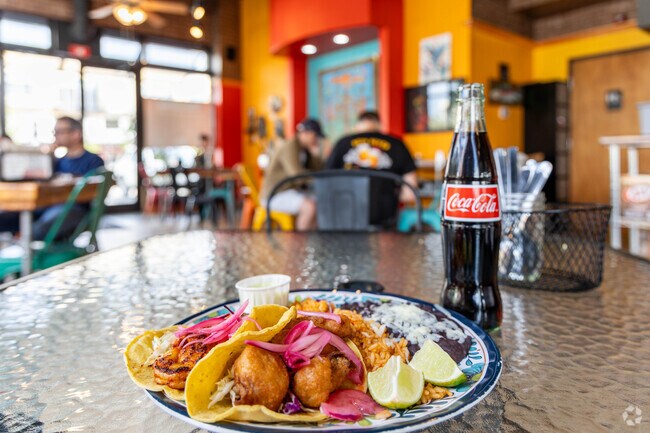 Tierra y Fuego Taqueria serves traditional Mexican cuisine near Bar-K Ranch.