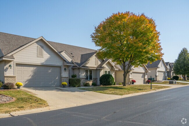 The Greens townhouse community in Golfview are split level with a basement walkout.