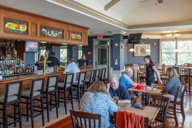 The Brasserie in Bridgeport has a casual atmosphere with a full bar and outdoor patio.