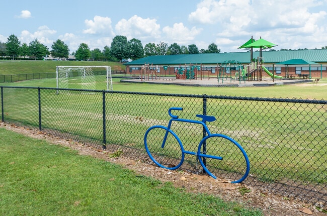The soccer field at Riverwood Elementary School in Archers Lodge, is fenced in.