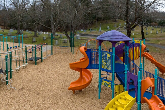 This playground is at the Our lady of the valley regional school in Uxbridge, MA.