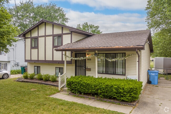 This split-level home, featuring some Tudor-styled elements, is in Churchill Downs.