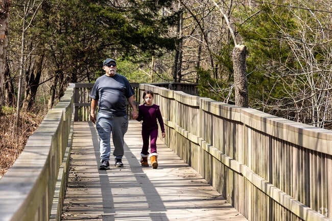 Walking one of the paths at Long Bridge Park.