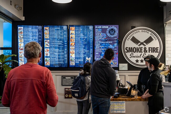 A popular place for food critics, people gaze at the unique bbq dishes at Smoke & Fire BBQ