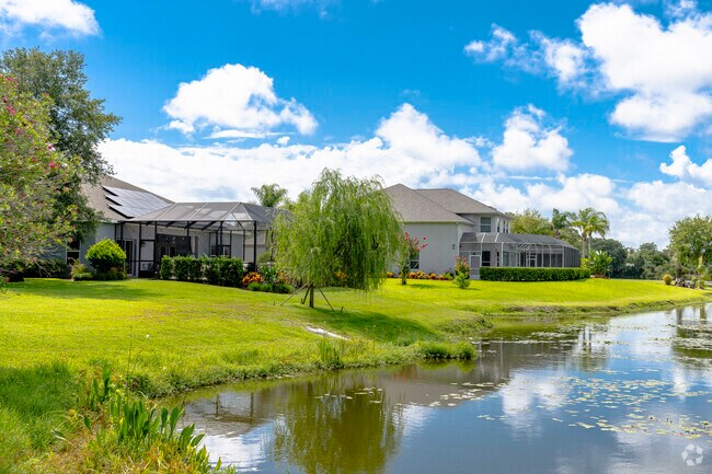 This row of Ormond Lakes homes sits directly along one of the many neighborhood lakes.
