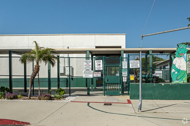The secure entrance to Evergreen Elementary School in Whittier.