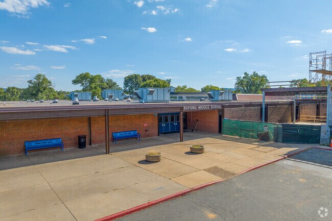 Buford Middle near Barracks Road enrolls 593 students grades 7-8.