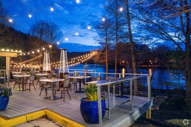 Enjoy scenic evening views of the Chattahoochee River on the patio at Ray's on The River.