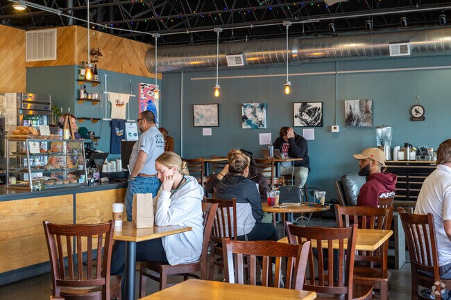 Start your morning off right at Crows Coffee with a nice atmosphere and a pick-me-up.