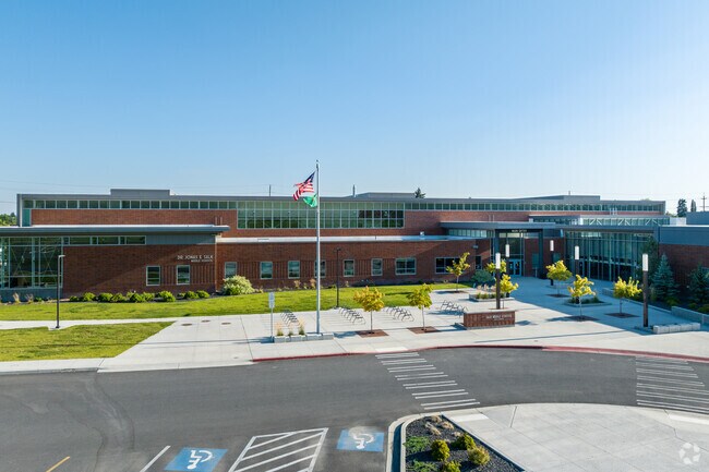 Salk Middle school is newly renovated and sits at the entrance of the Indian Trail neighborhood.
