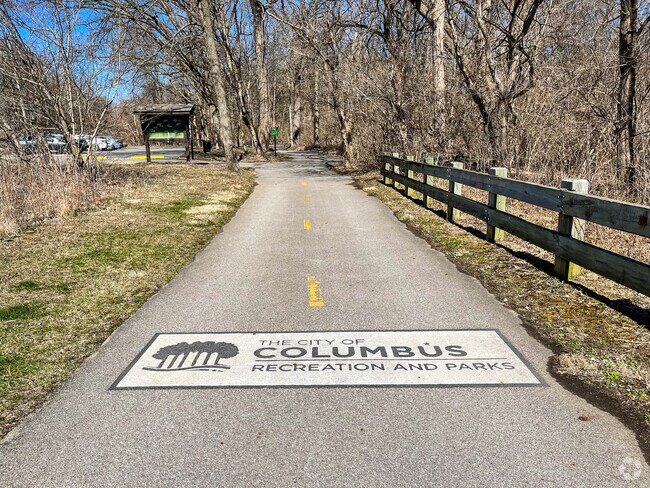 Alum Creek Trail Path has many City of Columbus plaques along the route.