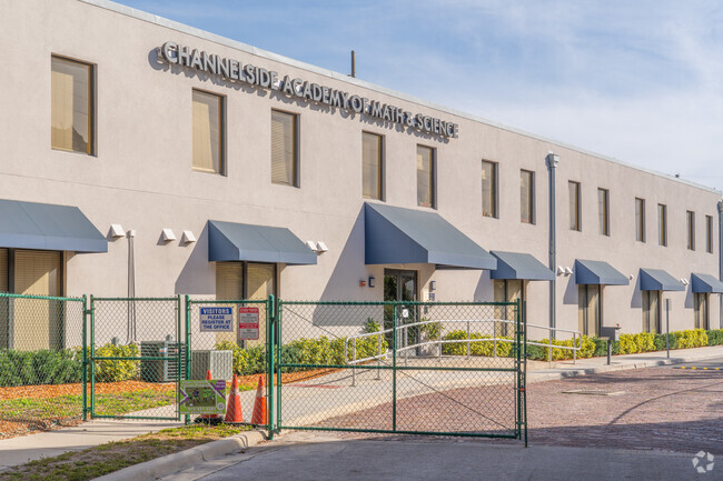Channelside Academy of Math & Science is located next to the Selmon Expressway and Channelside.