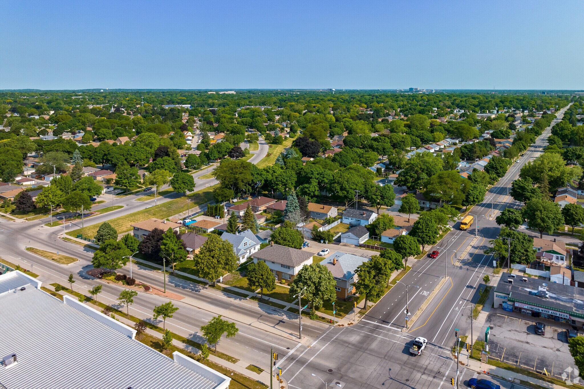 An aerial view of the River Bend Neighborhood.