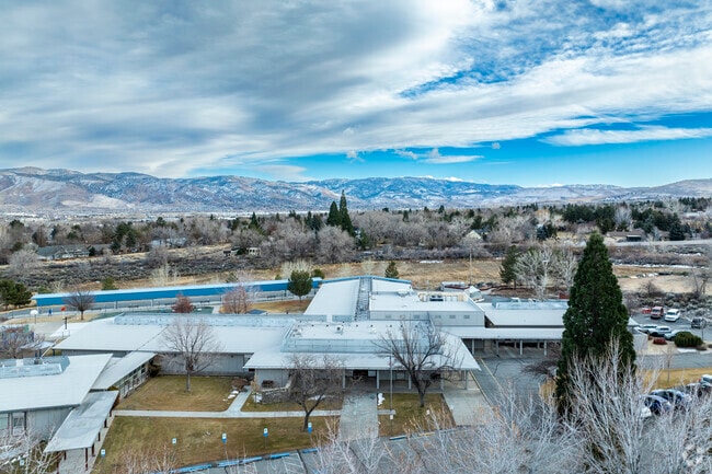 An aerial view of the campus at Marvin Picollo School.