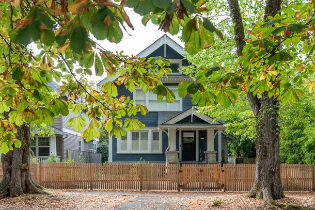 Colorful well maintained homes are found all throughout the Piedmont neighborhood