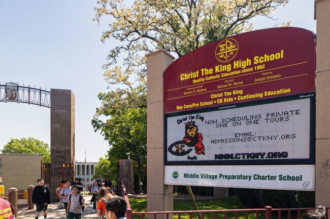 Christ The King Regional High School offer great private education for Middle Village residents.