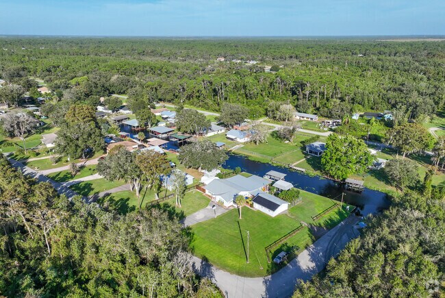 There is a canal system that is the backyard alleyway of Highlands Park Estates homes.
