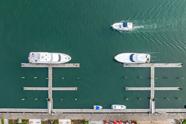 You will find boats of all sizes in the Brandywine Bay neighborhood.