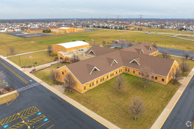 The beautiful campus of Ridge Elementary School includes modern amenities for students.