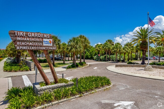 Tiki Gardens allows for parking & beach access if you are visiting Indian Shores neighborhood.