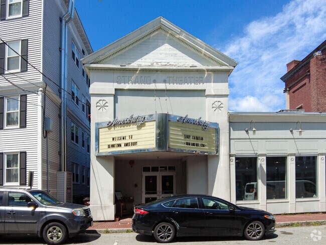 The historic Amesbury Theater building still stands near 
Amesbury.