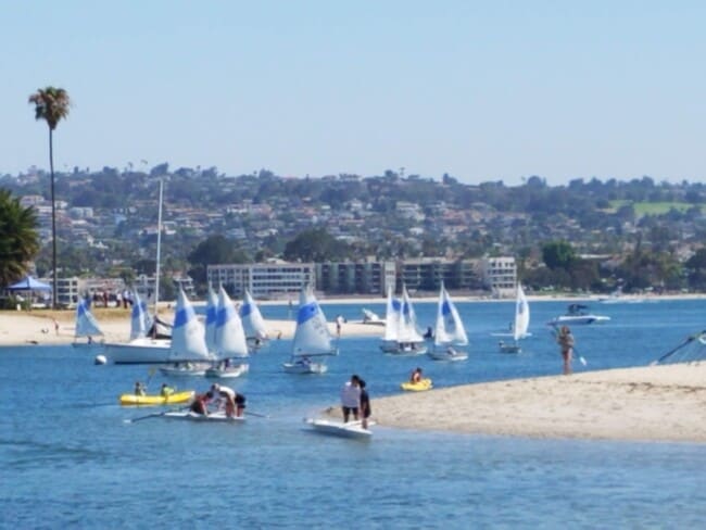 100 steps to mission Bay and the 15 Mile Long boardwalk that surrounds it