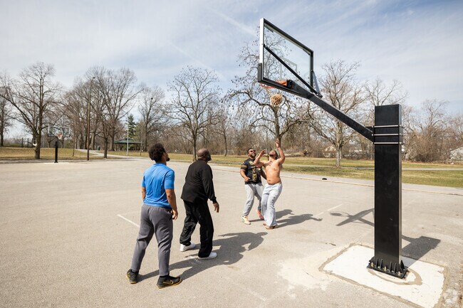 Cook Park is a great spot to play shoot hoops with friends.