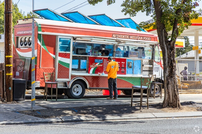 A local food truck serves authentic Mexican dishes near downtown Lone.