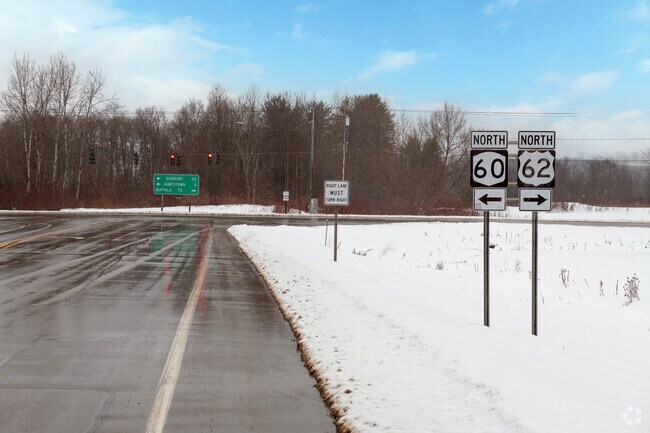 Frewsburg sits at the crossroads of U.S. Route 62 and NY Route 60, providing easy access to Jamestown and regional destinations.