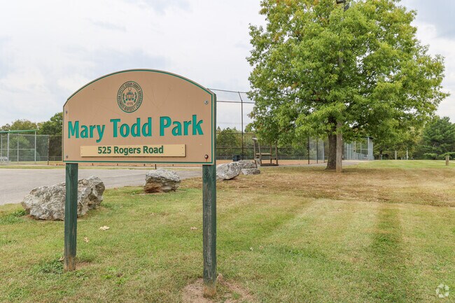 Mary Todd Park provides 21.8 acres of trees and green space for local residents.