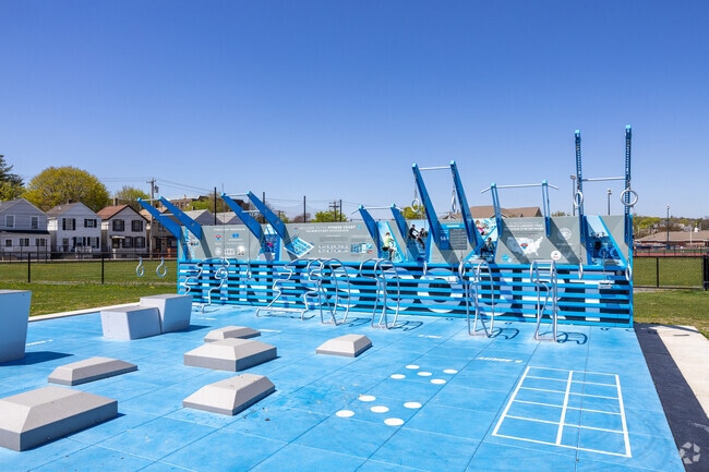 The outdoor fitness area at Callahan Park is a great option on sunny days in Edgeworth.