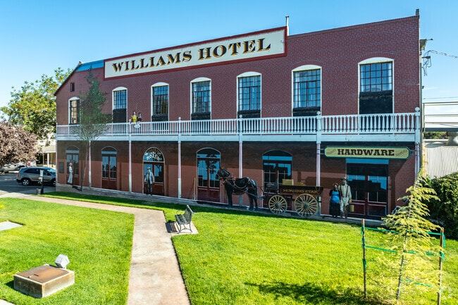 This mural of Williams Hotel is located on E St in downtown Williams.