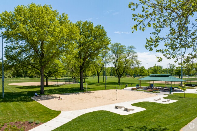 Burr Ridge East families often enjoy the shade and sand at Walker Park.