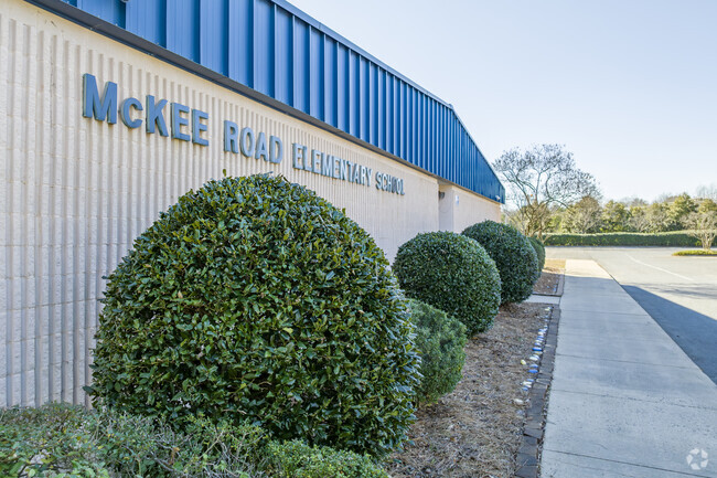 Mckee Road Elementary School main campus building sign.