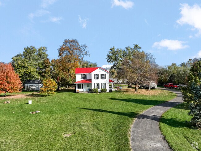 Red roofs are popular in farm homes within Hanover Township.