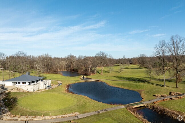 The River Estates neighborhood is located near the Brookledge Public Golf Course.