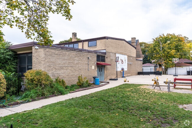 There is an outdoor play area located to the east side of Bethesda International Academy.