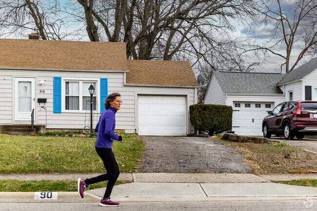 Whether on the street or the sidewalk there is amble space to get your steps in Broadl.eigh.
