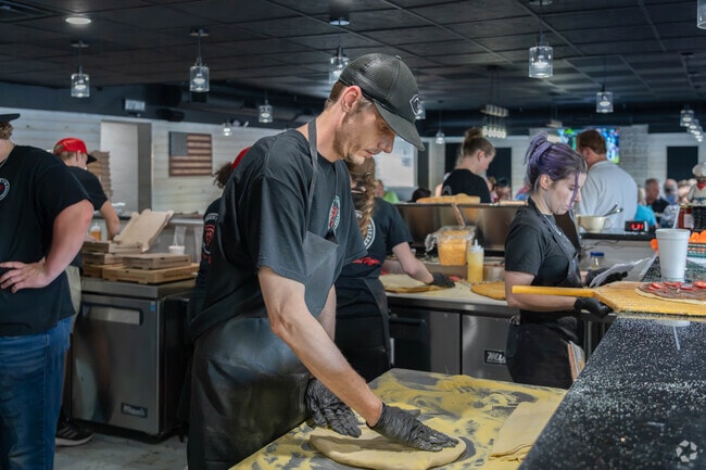 The staff at Strongs Brick Pizzeria are very friendly and are determined.