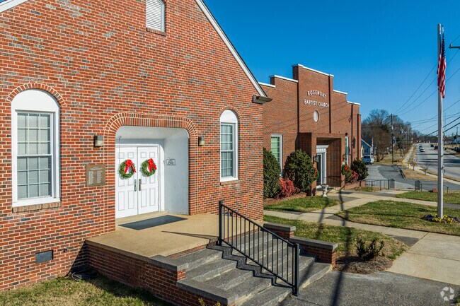 Rise Academy is next to Rosemont Baptist Church.