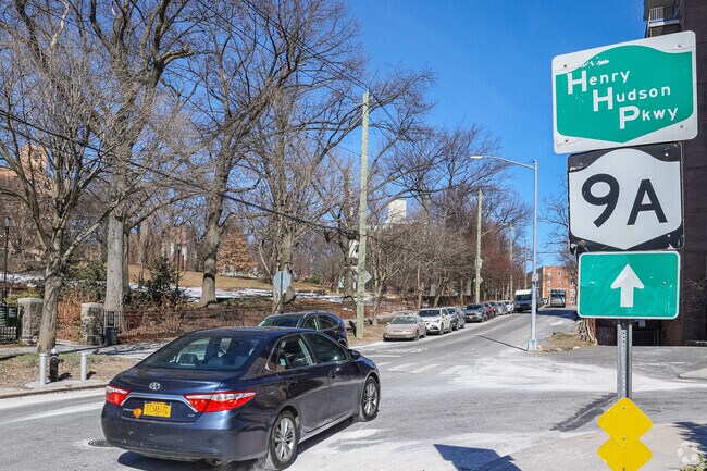 The Henry Hudson Parkway can be easily access from Spuyten Duyvil.