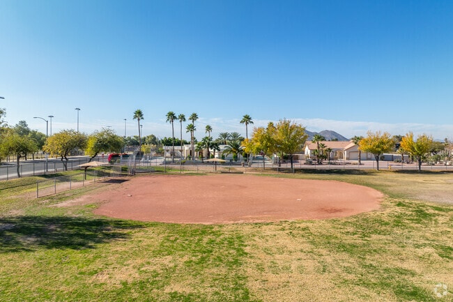 Run the bases on the baseball field at Terramar Elementary School in Peoria.
