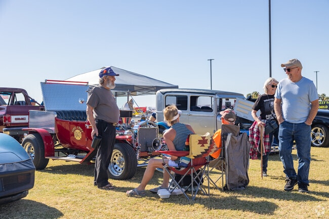 Car shows and fairs are popular events that bring communities together near Donovan Estates.